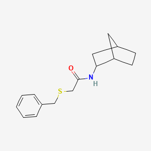 2-benzylsulfanyl-N-(2-bicyclo[2.2.1]heptanyl)acetamide