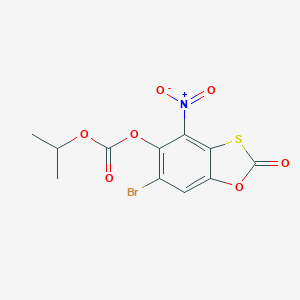 molecular formula C11H8BrNO7S B392874 6-Bromo-4-nitro-2-oxo-1,3-benzoxathiol-5-yl isopropyl carbonate 