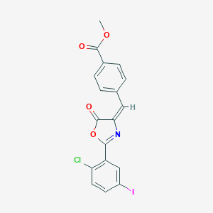 methyl 4-[(2-(2-chloro-5-iodophenyl)-5-oxo-1,3-oxazol-4(5H)-ylidene)methyl]benzoate
