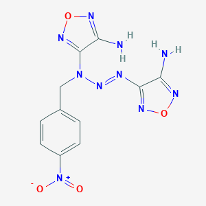 molecular formula C11H10N10O4 B392880 4,4'-[(1E)-3-(4-nitrobenzyl)triaz-1-ene-1,3-diyl]bis(1,2,5-oxadiazol-3-amine) 