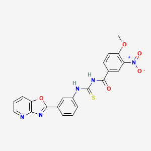 4-methoxy-3-nitro-N-{[(3-[1,3]oxazolo[4,5-b]pyridin-2-ylphenyl)amino]carbonothioyl}benzamide