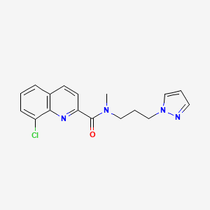 8-chloro-N-methyl-N-[3-(1H-pyrazol-1-yl)propyl]quinoline-2-carboxamide