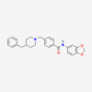 N-1,3-benzodioxol-5-yl-4-[(4-benzyl-1-piperidinyl)methyl]benzamide