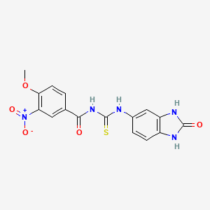 1-(4-METHOXY-3-NITROBENZOYL)-3-(2-OXO-2,3-DIHYDRO-1H-1,3-BENZODIAZOL-5-YL)THIOUREA