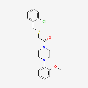 2-[(2-chlorophenyl)methylsulfanyl]-1-[4-(2-methoxyphenyl)piperazin-1-yl]ethanone