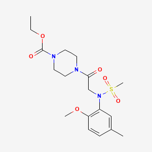 ethyl 4-[N-(2-methoxy-5-methylphenyl)-N-(methylsulfonyl)glycyl]-1-piperazinecarboxylate