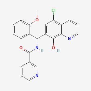 N-[(5-chloro-8-hydroxyquinolin-7-yl)-(2-methoxyphenyl)methyl]pyridine-3-carboxamide