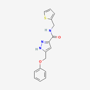 5-(phenoxymethyl)-N-(2-thienylmethyl)-1H-pyrazole-3-carboxamide