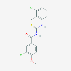 3-chloro-N-{[(3-chloro-2-methylphenyl)amino]carbonothioyl}-4-methoxybenzamide