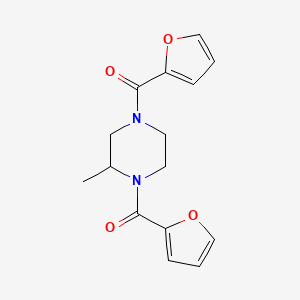 [4-(furan-2-carbonyl)-3-methylpiperazin-1-yl]-(furan-2-yl)methanone