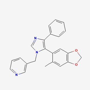 molecular formula C23H19N3O2 B3928902 3-{[5-(6-methyl-1,3-benzodioxol-5-yl)-4-phenyl-1H-imidazol-1-yl]methyl}pyridine 