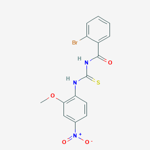 molecular formula C15H12BrN3O4S B3928915 2-bromo-N-{[(2-methoxy-4-nitrophenyl)amino]carbonothioyl}benzamide 