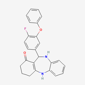 11-(4-fluoro-3-phenoxyphenyl)-2,3,4,5,10,11-hexahydro-1H-dibenzo[b,e][1,4]diazepin-1-one