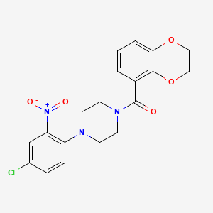 1-(4-chloro-2-nitrophenyl)-4-(2,3-dihydro-1,4-benzodioxin-5-ylcarbonyl)piperazine