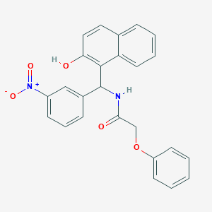 N-[(2-hydroxy-1-naphthyl)(3-nitrophenyl)methyl]-2-phenoxyacetamide