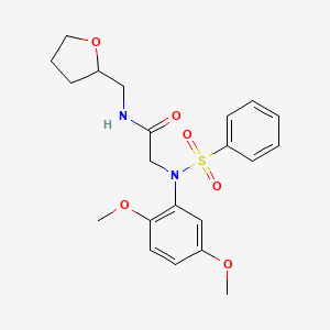 N~2~-(2,5-dimethoxyphenyl)-N~2~-(phenylsulfonyl)-N~1~-(tetrahydro-2-furanylmethyl)glycinamide