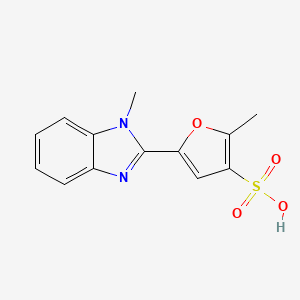 molecular formula C13H12N2O4S B3928970 2-methyl-5-(1-methylbenzimidazol-2-yl)furan-3-sulfonic acid 