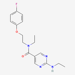 N-ethyl-2-(ethylamino)-N-[2-(4-fluorophenoxy)ethyl]pyrimidine-5-carboxamide