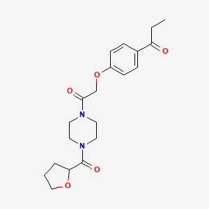 1-(4-{2-oxo-2-[4-(tetrahydrofuran-2-ylcarbonyl)piperazin-1-yl]ethoxy}phenyl)propan-1-one