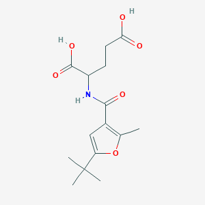 molecular formula C15H21NO6 B3929003 N-(5-tert-butyl-2-methyl-3-furoyl)glutamic acid 