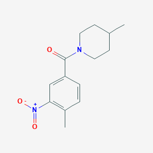 molecular formula C14H18N2O3 B392901 (4-Metil-3-nitrofenil)(4-metilpiperidin-1-il)metanona CAS No. 313267-45-7