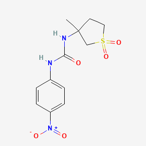 molecular formula C12H15N3O5S B3929035 N-(3-methyl-1,1-dioxidotetrahydro-3-thienyl)-N'-(4-nitrophenyl)urea 