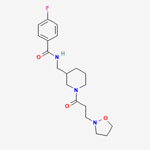 4-fluoro-N-({1-[3-(2-isoxazolidinyl)propanoyl]-3-piperidinyl}methyl)benzamide