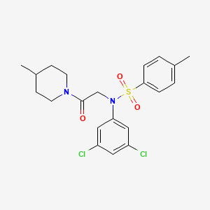 N-(3,5-dichlorophenyl)-4-methyl-N-[2-(4-methyl-1-piperidinyl)-2-oxoethyl]benzenesulfonamide