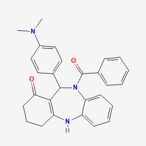 10-benzoyl-11-[4-(dimethylamino)phenyl]-2,3,4,5,10,11-hexahydro-1H-dibenzo[b,e][1,4]diazepin-1-one