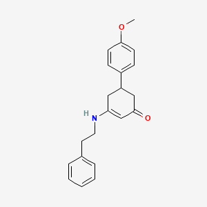 5-(4-methoxyphenyl)-3-[(2-phenylethyl)amino]-2-cyclohexen-1-one