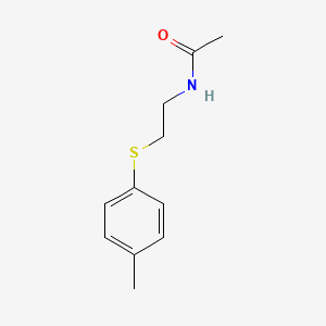 molecular formula C11H15NOS B3929130 N-{2-[(4-methylphenyl)sulfanyl]ethyl}acetamide 