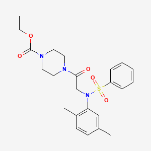 ethyl 4-[N-(2,5-dimethylphenyl)-N-(phenylsulfonyl)glycyl]-1-piperazinecarboxylate