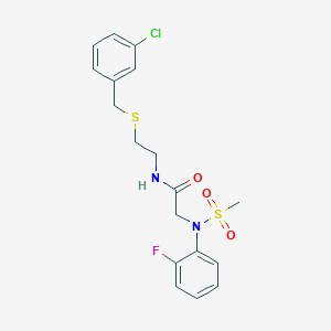 N~1~-{2-[(3-chlorobenzyl)thio]ethyl}-N~2~-(2-fluorophenyl)-N~2~-(methylsulfonyl)glycinamide