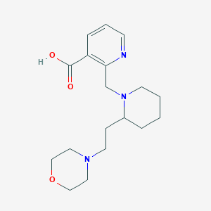 molecular formula C18H27N3O3 B3929158 2-{[2-(2-morpholin-4-ylethyl)piperidin-1-yl]methyl}nicotinic acid 