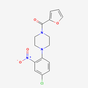 molecular formula C15H14ClN3O4 B3929175 1-(4-chloro-2-nitrophenyl)-4-(2-furoyl)piperazine 