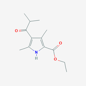 molecular formula C13H19NO3 B392919 Ethyl 4-isobutyryl-3,5-dimethyl-1H-pyrrole-2-carboxylate 