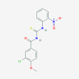 3-chloro-4-methoxy-N-{[(2-nitrophenyl)amino]carbonothioyl}benzamide