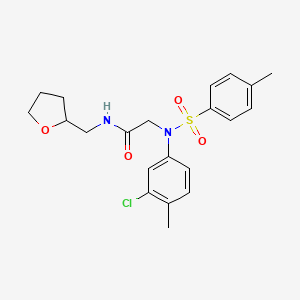 2-(3-chloro-4-methyl-N-(4-methylphenyl)sulfonylanilino)-N-(oxolan-2-ylmethyl)acetamide