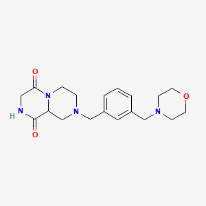 molecular formula C19H26N4O3 B3929215 8-[3-(morpholin-4-ylmethyl)benzyl]tetrahydro-2H-pyrazino[1,2-a]pyrazine-1,4(3H,6H)-dione 