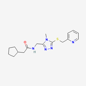 2-cyclopentyl-N-({4-methyl-5-[(2-pyridinylmethyl)thio]-4H-1,2,4-triazol-3-yl}methyl)acetamide