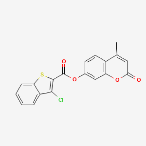 4-methyl-2-oxo-2H-chromen-7-yl 3-chloro-1-benzothiophene-2-carboxylate