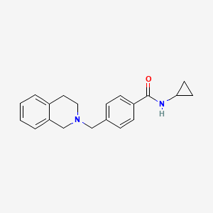 molecular formula C20H22N2O B3929254 N-环丙基-4-(3,4-二氢-2(1H)-异喹啉甲基)苯甲酰胺 