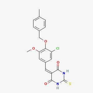 5-{3-chloro-5-methoxy-4-[(4-methylbenzyl)oxy]benzylidene}-2-thioxodihydro-4,6(1H,5H)-pyrimidinedione