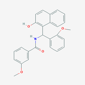 molecular formula C26H23NO4 B3929268 N-[(2-hydroxynaphthalen-1-yl)-(2-methoxyphenyl)methyl]-3-methoxybenzamide 