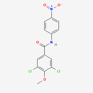 molecular formula C14H10Cl2N2O4 B3929272 3,5-dichloro-4-methoxy-N-(4-nitrophenyl)benzamide 