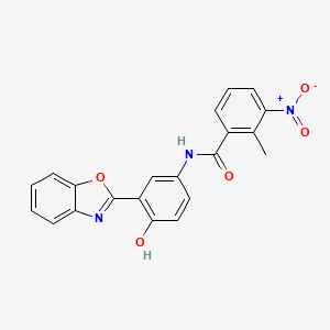 molecular formula C21H15N3O5 B3929286 N-[3-(1,3-benzoxazol-2-yl)-4-hydroxyphenyl]-2-methyl-3-nitrobenzamide 