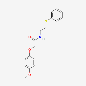 2-(4-methoxyphenoxy)-N-[2-(phenylthio)ethyl]acetamide