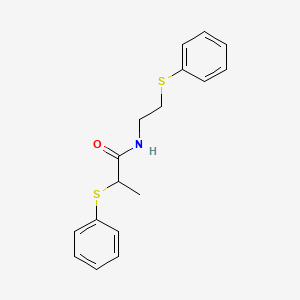 molecular formula C17H19NOS2 B3929311 2-(phenylsulfanyl)-N-[2-(phenylsulfanyl)ethyl]propanamide 