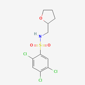 molecular formula C11H12Cl3NO3S B3929338 (Oxolan-2-ylmethyl)[(2,4,5-trichlorophenyl)sulfonyl]amine 