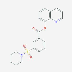 molecular formula C21H20N2O4S B392935 8-Quinolyl 3-(piperidinosulfonyl)benzoate 